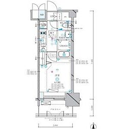 ディアレイシャス名古屋浄心II 1Kの間取図画像