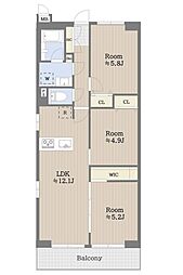 藤和宮前平コープ 3LDKの間取図画像