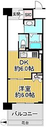 エイジングコート奈良新大宮 1DKの間取図画像