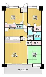 コアマンション浄真町 3LDKの間取図画像