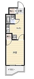 Cent大田原 1Kの間取図画像