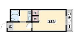 メゾンアライ 1Kの間取図画像