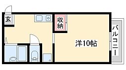 シャインコスモ 1DKの間取図画像