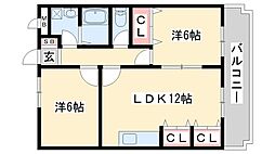 クラトンey 2LDKの間取図画像