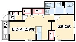 サンセール4 1LDKの間取図画像