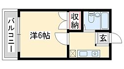 イーストドミトリー1 ワンルームの間取図画像