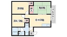 グランドゥール殿元 3DKの間取図画像