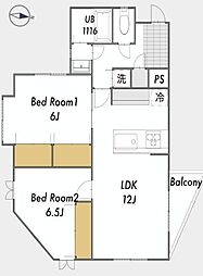 メゾン杉並 2LDKの間取図画像