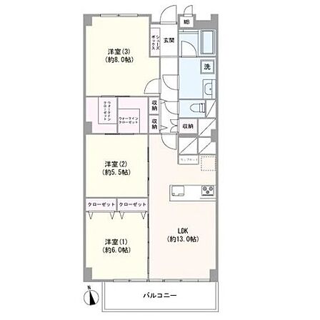 3LDK 間取り