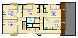 HOUSE-ZOO西調布 ワンルームの間取図画像