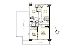 パークホームズ船橋塚田 3LDKの間取図画像