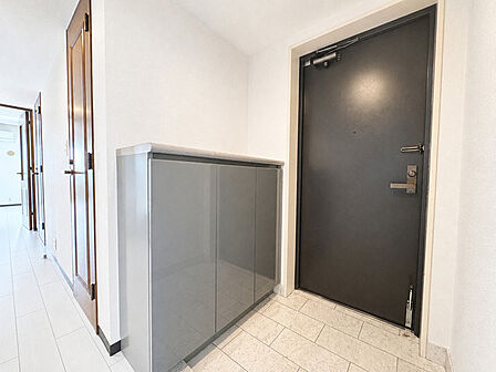 足元から広がる明るい雰囲気が心地よく、住まい全体の清潔さを象徴する爽やかな玄関まわりです