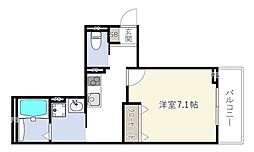 INOVE友井F 1Kの間取図画像
