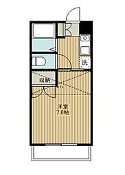 グランディオーヤマ 1Kの間取図画像
