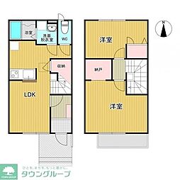 レディコート 2LDKの間取図画像