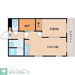 中田アヴェニュー2 1SLDKの間取図画像