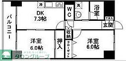 上杉八番館 2DKの間取図画像