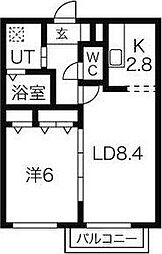 グレイス国見ケ丘 1LDKの間取図画像