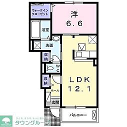 プラシードSK2 1LDKの間取図画像