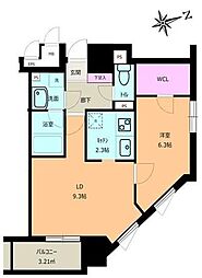 108二十人町 1LDKの間取図画像