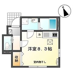 エストレジャ ワンルームの間取図画像