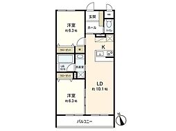 LeChouChou 2LDKの間取図画像