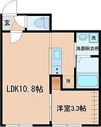 メゾンドOKA 1LDKの間取図画像