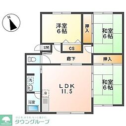 エッセンシャル・コーポW 3LDKの間取図画像