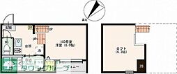 アリッサム東仙台 1Kの間取図画像