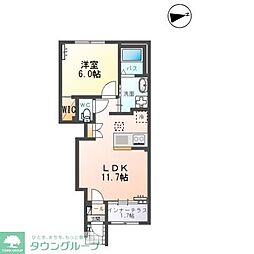 美田園1丁目新築アパート新築工事 1LDKの間取図画像