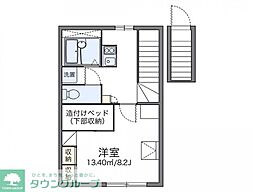 レオパレス東中田 1Kの間取図画像