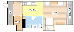 メゾン守山 ワンルームの間取図画像