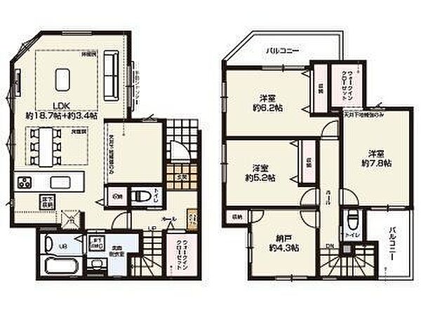 間取りを拡大表示