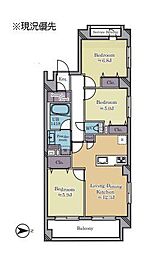 ライオンズステーションプラザ草加 3LDKの間取図画像