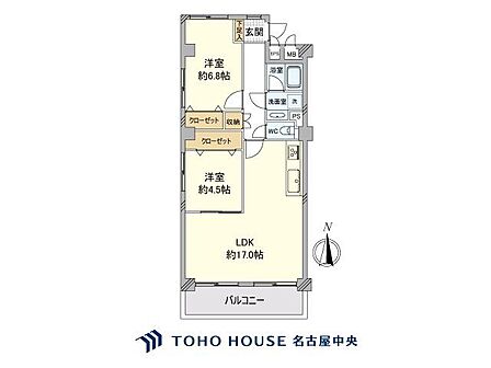 2LDK 間取り