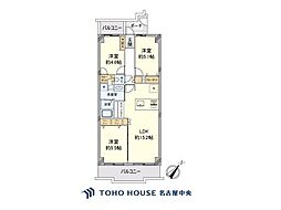 杁中スカイタウンA棟 3LDKの間取図画像