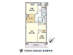 エクセレンス前後 2LDKの間取図画像