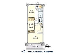 プレサンスグラン覚王山 1SLDKの間取図画像