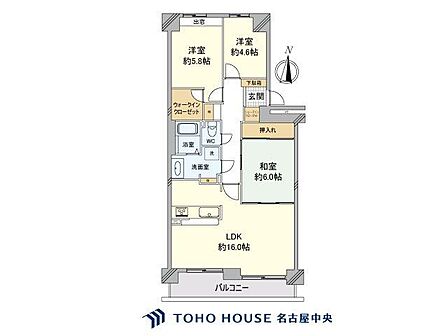 3LDK 間取り