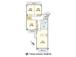 シティコーポ島田緑地 3LDKの間取図画像