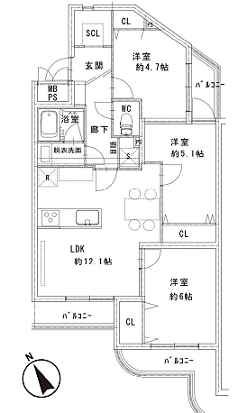 間取りを拡大表示