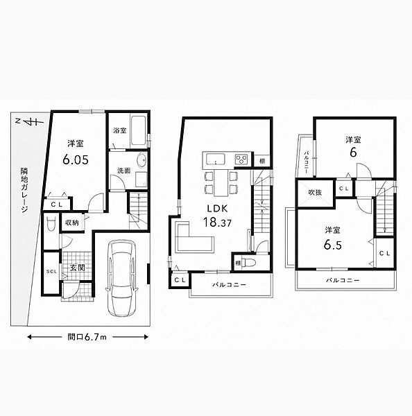 間取りを拡大表示