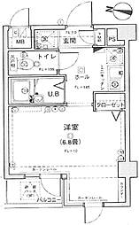 エクセリア東北沢 1Kの間取図画像