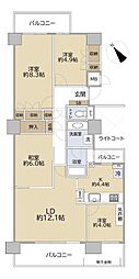 市川大野パーク・ホームズ 4LDKの間取図画像