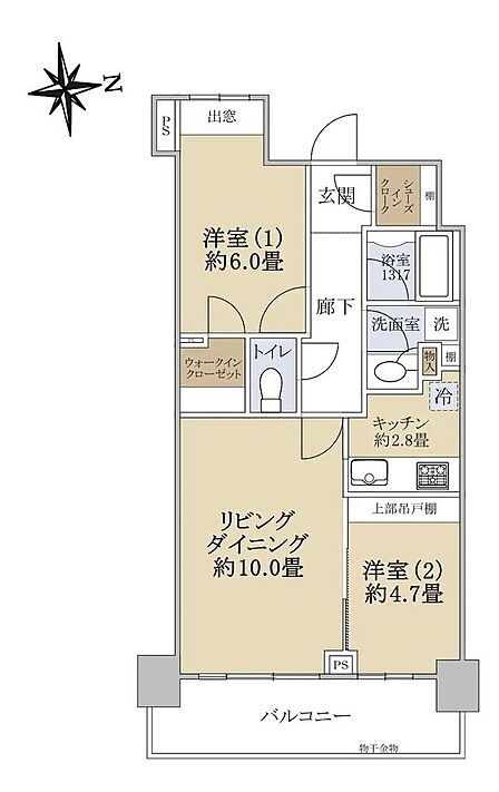 2LDK 間取り