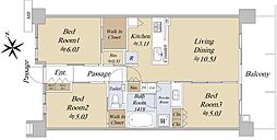 シティテラス善福寺公園 3LDKの間取図画像