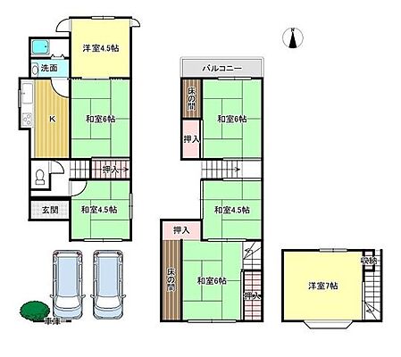 間取り 梅津北川町　中古戸建
