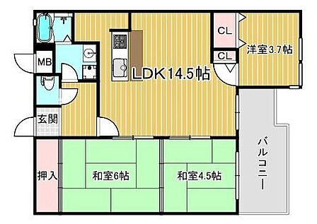 使い勝手の良い3LDKです。リフォーム完成済み!