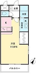 スペースビルド2 ワンルームの間取図画像