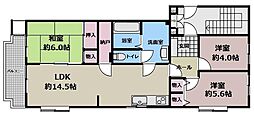 フジタ鴻巣マンションA 2LDKの間取図画像